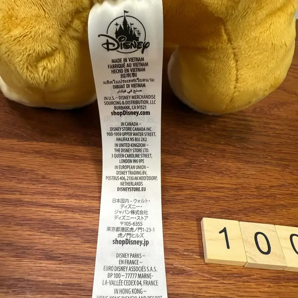 Disney‎ Store Lady and the Tramp Lady Plush Dog Yellow Blue Collar